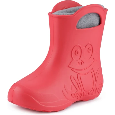 Afbeelding van Ladeheid LA CA FrogWinter Kinder Regenlaarzen Rubber met Binnenschoen EVA Wasbare Koraal/Grijs 26/27