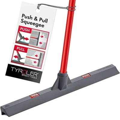 Afbeelding van Tyroler Push &amp; Pull Raclette 44 cm siliconen kop 140 roestvrije handgreep 100% 4 delige aluminium perfecte vloerwisser voor hardhout, marmer,