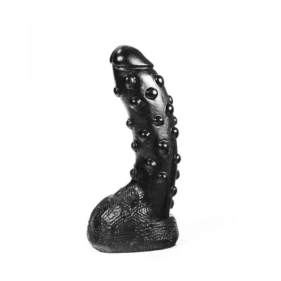 Afbeelding van Dark Crystal Zwarte Dildo met Noppen David 23 cm