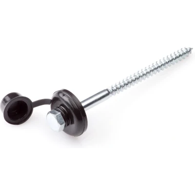 Afbeelding van golfplaatbouten 7x110mm zeskantkop verzinkt deeldraad DIN 571 (Per 25 stuks)