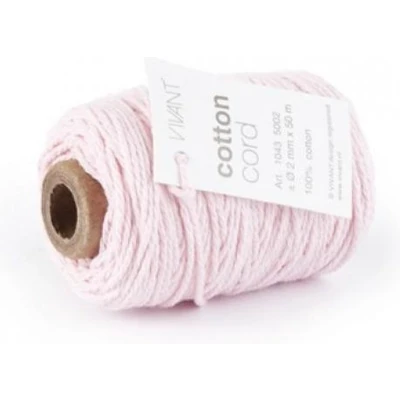 Afbeelding van Vivant Koord Katoen fijn roze 50 MT 2MM