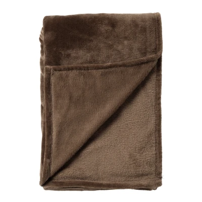 Afbeelding van Dutch Decor MARLEY Plaid 150x200 cm zachte fleece deken extra dik Chocolate Martini donkerbruin
