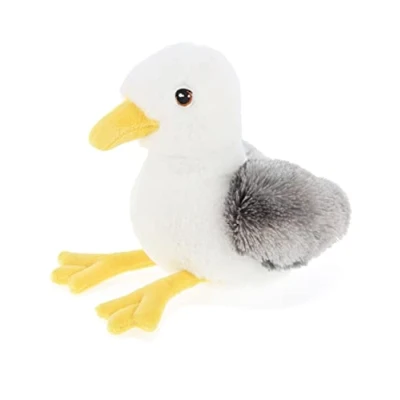 Afbeelding van Keel Toys KEELECO 100% gerecycled pluche dier ecologisch speelgoed voor kinderen zeemeeuw 25 cm SE2094, grijs