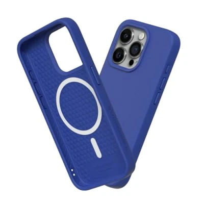 Afbeelding van RHINOSHIELD Hoesje compatibel met [iPhone 15 Pro Max] SolidSuit Magsafe dunne hoes schokabsorberende technologie en premium matte afwerking blauw