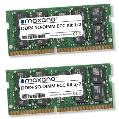 Afbeelding van Maxano 2 x 32 GB 16 RAM geheugenbalken compatibel met Synology DiskStation DS923+ (PC4 21300 SO DIMM ECC)