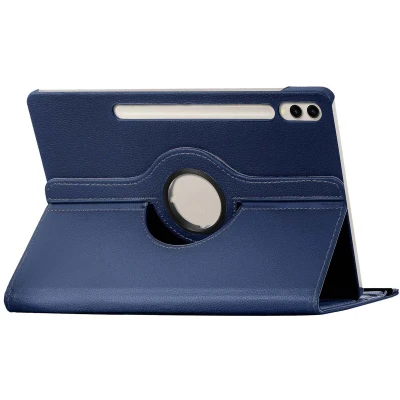 Afbeelding van iMoshion Tablet Hoes Geschikt voor Samsung Galaxy Tab S9 Ultra 360 Draaibare Bookcase Donkerblauw