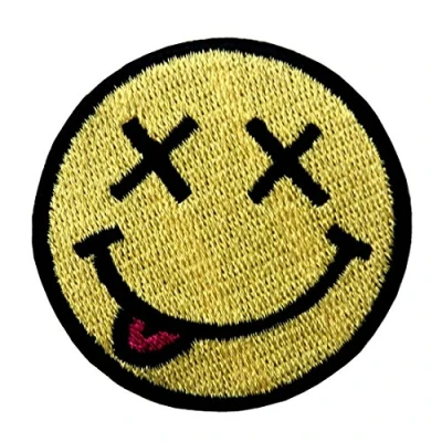 Afbeelding van Smile Happy Face geborduurde Patch Iron on Sew