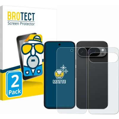 Afbeelding van BROTECT Screenprotector voor Google Pixel 9 Pro (Voor+Achter) Folie Beschermfolie matte (2 Stuks)