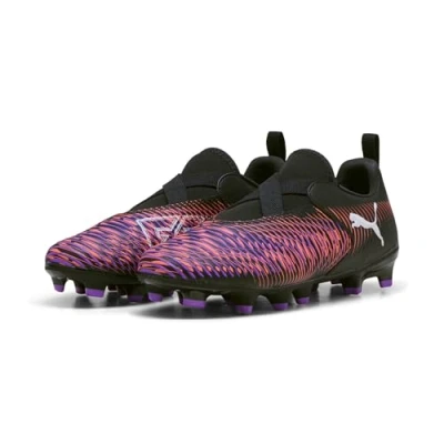 Image de PUMA FUTURE 8 MATCH LL FG/AG Football Boots Youth, Chaussures, Noir/Blanc/Glowing Rouge, 37