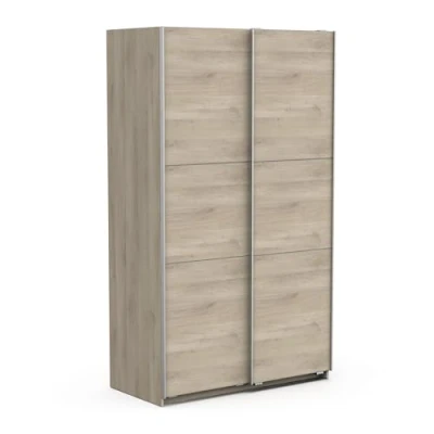 Afbeelding van Garderobekast Spectre 116cm met schuifdeuren eik