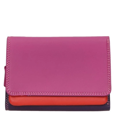 Afbeelding van Mywalit Tri Fold Purse Wallet sangria multi Dames portemonnee