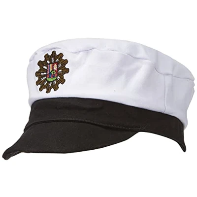 Afbeelding van Klein Toys politiepet 18x20x8 cm in maat verstelbaar ideale accessoire voor politiekostuums en rollenspellen wit zwart