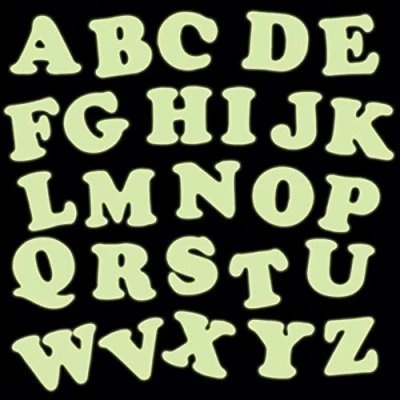 Afbeelding van Baker Ross Gloeien in het donker alfabet stickers, 300 stuks, set