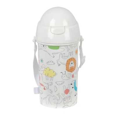 Afbeelding van Waterfles Safta Zoo Beige PVC 500 ml