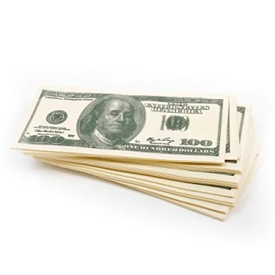 Afbeelding van Papieren feestservetten, 100 dollar, thema Amerikaanse dollar