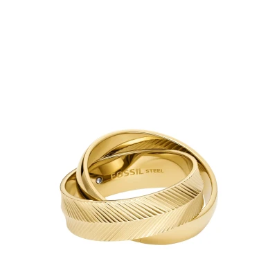 Afbeelding van Fossil Harlow Ring goldcoloured, Dames, Maat: 50, Gold coloured