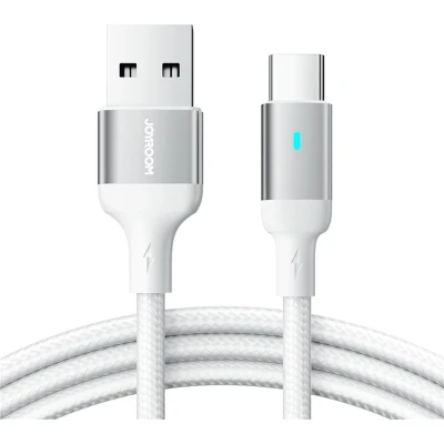 Afbeelding van JOYROOM USB A naar Type C Kabel 3 Meter Nylon 3A Wit