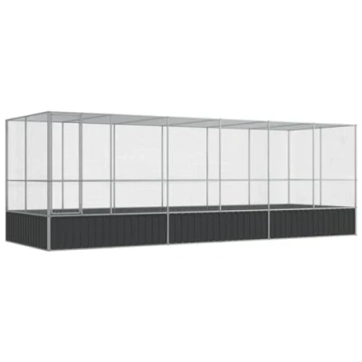Afbeelding van VidaXL Volière met verlengstuk 625x207x212 m staal zilverkleurig