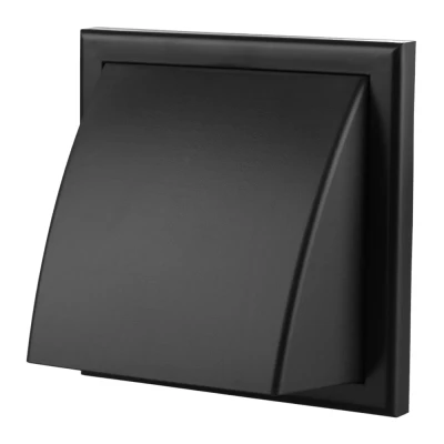 Afbeelding van Ventilatierooster met kap zwart 154 x mm Ø 100/125/110