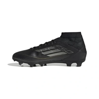 Afbeelding van adidas Performance F50 League MID FG/MG Voetbalschoenen met kunststof noppen, Heren, Maat: 46, Core black/iron metallic/gold metallic
