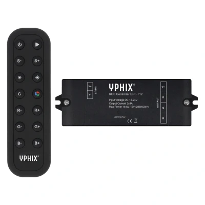 Afbeelding van Yphix Rgb Controller Crf t12 Incl. Rf Afstandsbediening LEDdirect.nl