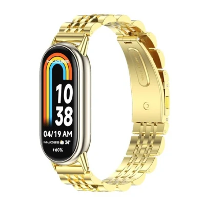 Afbeelding van Stalen schakelbandje Goud Xiaomi Smart band 8 RVS