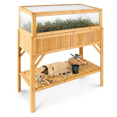 Afbeelding van AREBOS verhoogd bed met Koud frame bevestiging Groenten Kruiden Balkon Bloemen