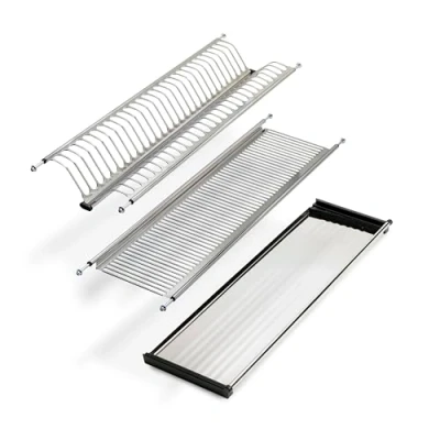 Afbeelding van Emuca Drynox hangend afdruiprek voor borden en glazen, binnenbreedte module 835 885 mm, verchroomd, staal
