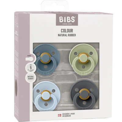 Afbeelding van Bibs Petrol/Sage/Baby Blue/Iron 0 6 mnd 4 stuks Fopspeen 110461