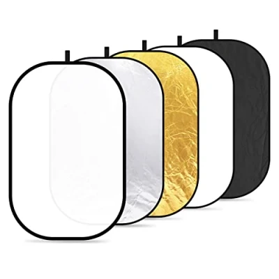 Afbeelding van Neewer 5 in 1 draagbare multi reflector/diffuser voor camera 100 x 150 cm met draagtas fotografie
