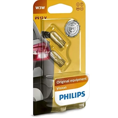 Image de Philips Lampe de voiture Vision T10 12 Volt 3 Watt 2 pièces