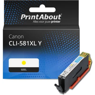 Afbeelding van Huismerk Canon CLI 581XL Y Inktcartridge Geel Hoge capaciteit