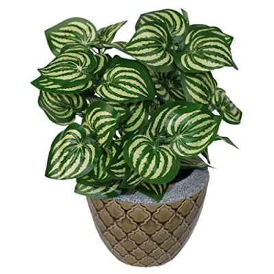 Afbeelding van Leaf Design UK Realistische kunstplant met watermeloen pot 45 cm