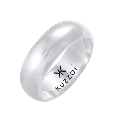 Afbeelding van Kuzzoi Chunky Basic Ring, Heren, Maat: 60, Silber