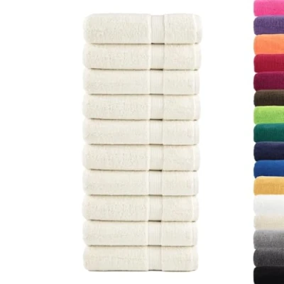 Afbeelding van Handdoeken 10 st 600 g/m 50x100 cm 100% katoen crmekleurig