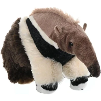 Afbeelding van Wild Republic Knuffel Miereneter Junior 30 Cm Pluche Bruin/wit