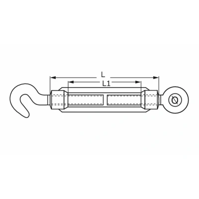 Afbeelding van Dulimex DX SPN.0910 ZB spanschroef DIN 1480 haak oog 10 mm verzinkt 1 stuk op kaart 8400.SPN.0910