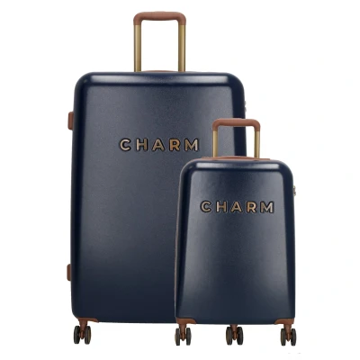 Afbeelding van Charm London Travel Trolley Set blauw