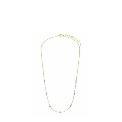 Afbeelding van Lucardi Dames Lova Ketting Staal Goudkleurig 45 cm