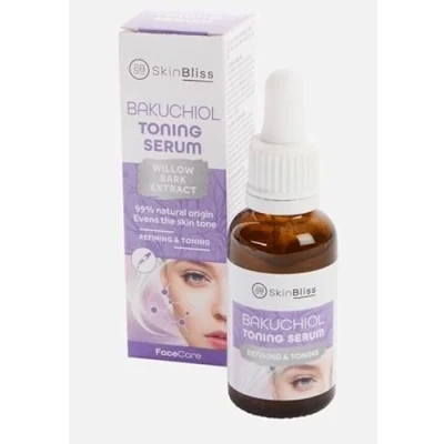 Afbeelding van Skin Bliss Huidserum met pipet 30 ml Toning Serum Wilgenschors Extract Bakuchiol Willow Bark Refining &amp; Vegan Skincare