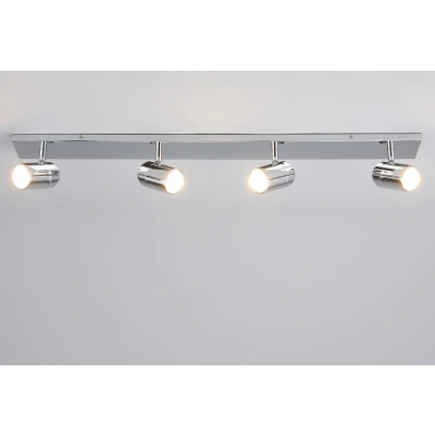 Afbeelding van Lindby Plafondlamp badkamer 4lichts metaal H: 11 cm GU10 chroom