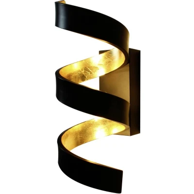 Afbeelding van ECO Light LED HELIX AP3 NER wandlamp 9 W Goud, Zwart