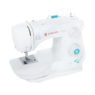 Image de Machine à Coudre Singer 3337 Câble Electrique Surjeteuse Bras Libre Plastique Métal Blanc