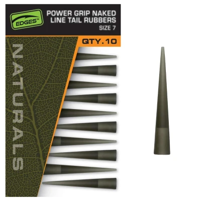 Afbeelding van Fox Edges Naturals Power Grip Naked Line Tail Rubbers Maat 7 (10 stuks)