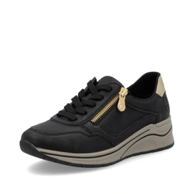 Afbeelding van Rieker Baskets basses pour femme N9501, Noir 00., 36 EU large