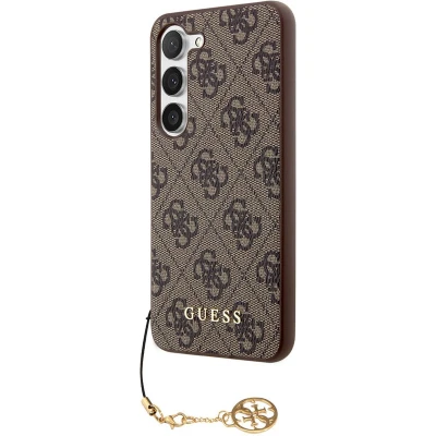 Afbeelding van Guess 4G Charms Back Cover Geschikt voor Samsung Galaxy S23 (S911) Bruin