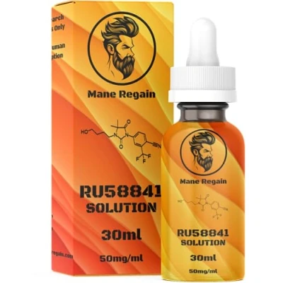 Afbeelding van Mane Regain RU58841 5% oplossing (50 mg/ml) DHT Blocker Geavanceerde behandeling tegen haaruitval Anti androgene haartoner Bevordert haargroei en voorkomt