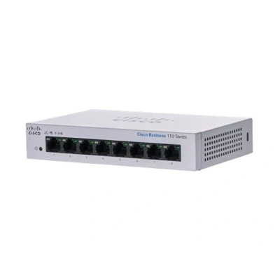 Image de Cisco Business 110 Series 8T D Commutateur non géré 8 x 10/100/1000 de bureau Montable sur rack fixation murale Tension CC