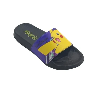Afbeelding van Pokémon, Sliders voor jongens of meisjes, slippers, zwembadsandalen, maat 28 37 EU, zwart.