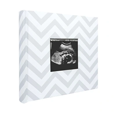 Afbeelding van Pearhead Baby fotoalbum Pearhead, Chevron grijs